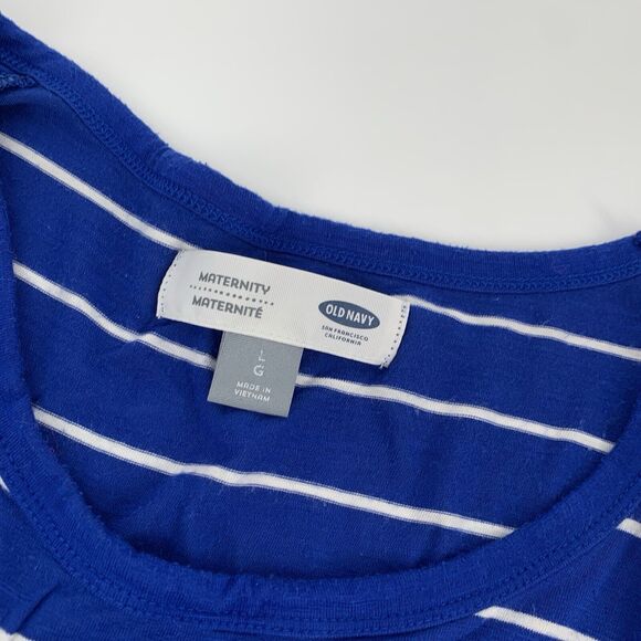 Old Navy Striped Long Sleeve Casual Maternity Top Size Large Womens Blue White L - Picture 3 of 6